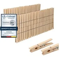 VonBueren Wäscheklammern Holz groß Holzwäscheklammern auch zum Basteln, auch geeignet für Bastel-, Deko- und DIY-Projekte