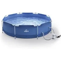 crivit Pool CRIVIT Metal-Frame-Pool Ø 300 x H 76 cm inkl. Fliterpumpe
