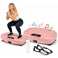 ZMH Vibrationsplatte Trainingsgerät, Angetriebene Vibrationsplattform bis 150/200kg, 200 W, 199 Intensitätsstufen, für Ganzkörpertraining, Fettverbrennung und Muskelaufbau und Formung
