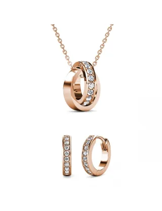 Kreisreifenset und Box - Rose Gold und Kristall