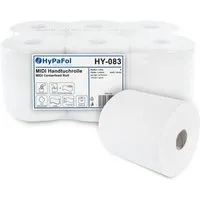 Hypafol Papierhandtuch geprägte Papierhandtuchrolle, 2-lagig, Zellstoff, Ø19 cm, 6 Rollen (1-St), Innen- und Aussenabwicklung