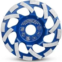 S&R Schleifscheibe Diamantschleiftopf 125 mm für harter Beton, Naturstein, Mauerwerk, (1 St., Geprüft und hergestellt nach DIN EN 13236), Schleiftopf, Betonschleifer, Schleifteller für Winkelschleifer