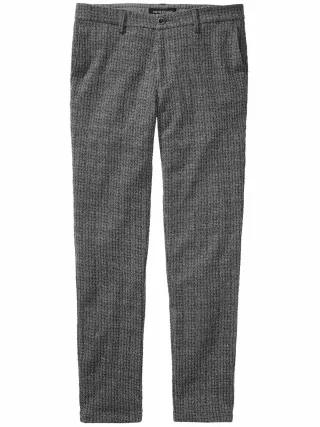 Mey & Edlich Herren 3D-Karohose Grau 50 % Baumwolle, 26 % Polyester, 22 % Viskose, 2 % Elasthan