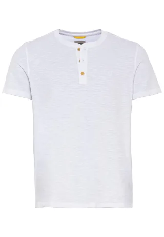 camel active - Henley T-Shirt mit Knopfleiste white - Gr. - XL