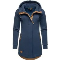 Ragwear Langjacke Letty Intl. Sportliche Kapuzenjacke mit Kunstleder-Elementen