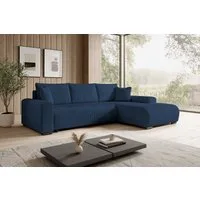storez24 Ecksofa Ellen, mit Bettkasten und Schlaffunktion, Cordstoff, L-Form, bequem