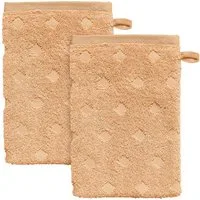 Erwin Müller Waschhandschuh Waschhandschuh "Baden-Baden" 2er-Pack, Frottier, Walk-Frottier Uni/Hoch- Tiefstruktur