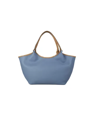 Giulia Monti Tote Bag Himmelblau Braun