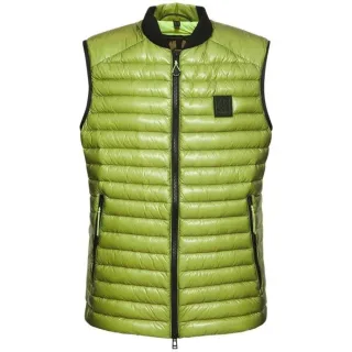 Belstaff Airframe Neongelbe glanzende Weste mit Daunenfullung