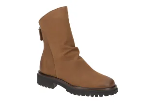 Paul Green Damen Stiefeletten 9054-002 Toffee Braun Bequeme Leder Blockabsatz
