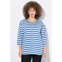 Ulla Popken T-Shirt Shirt Ringel Oversized Rundhals Langarm