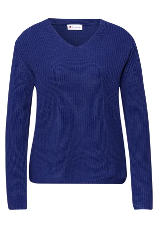 Street One - Pullover in Unifarbe amparo blue - Gr. - 34