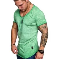 Amaci&Sons T-Shirt SAN FRANCISCO Herren Oversize Vintage Verwaschen V-Ausschnitt Shirt