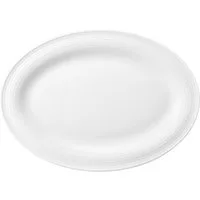 Seltmann Weiden Servierplatte Seltmann Weiden Beat weiß Servierplatte schmal 25x18 cm, Porzellan, (Packung)