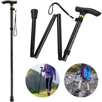 TUWENA Gehstock Faltbar Canes Urlaubs Höhenverstellbar rutschfest Leicht Unisex, Gehstöcke Bergstock Spazierstock Wanderstock
