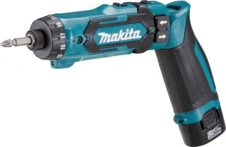 Makita Akku-Schrauber "DF012DSE" inkl. integrierter Akku, Ladegerät und Aufbewahrungskoffer