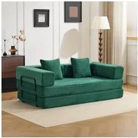 Vankel Sofa Modulares Sofa mit Schlaffunktion aus Cord, faltbar & flexibel, Bequemes Schlafsofa ohne Montage für Wohnzimmer und kleine Räume