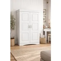 bv-vertrieb Aktenschrank Aktenschrank 78x36x124 Büroschrank Landhausstil weiß mdf dekor #443