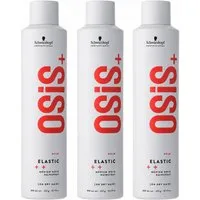 Schwarzkopf Professional Haarstyling-Liquid 3x Schwarzkopf Professional OSiS Elastic 300 ml, 3-tlg., Haarspray