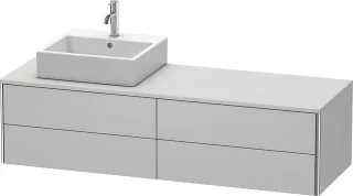 Duravit XSquare Konsolenwaschtischunterbau wandhängend Nordic Weiß Seidenmatt 1600x548x400 mm - XS49 XS4914L3939