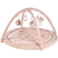 Fehn Spielbogen Lazy, Crazy & Pink, Flamingo, 3-D-Activity-Decke, mit 5 abnehmbaren Spielzeugen