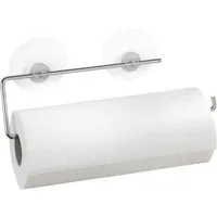 WENKO Wandrollenhalter Modell Static-Loc®, Küchenrollenhalter aus verchromtem Metall, Befestigen ohne Bohren