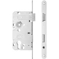 SO-TECH® Einsteckschloss Türschloss wahlweise Buntbart, WC oder Profilzylinder, Links, für Profilzylinder PZ, Dornmaß 55, St. 20r, 4150009