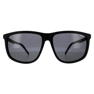 Hugo von Hugo Boss Rechteckige Herren Sonnenbrille Matt Schwarz Grau