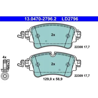 ATE Bremsbel?ge hinten Audi A4 A5 A6 A7 A8 Q5 Q7 VW Touareg