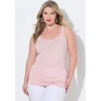 MIAMODA Longtop Top ärmelloser Slim Fit Ziernieten Spitze