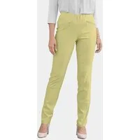GOLDNER Stoffhose Kurzgröße: Schlupfhose LOUISA mit Steppnähten Komfortable Stretchhose, Slim Fit, mit Taschen