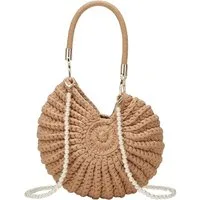 nsihing Handtasche Strohtasche Damen Korbtasche, Handtasche Damen für Strand Urlaub