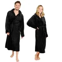 Blumtal Bademantel Bademantel Damen und Herren - kuschelig weicher Fleece Bademantel, mit Kapuze & Fronttasche