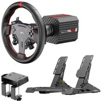 PXN VD6 Bundle Direct-Drive-Sim-Rennlenkrad-Set Gaming-Lenkrad (6Nm Force Feedback Servo 24-Bit Hall-Pedale Quick Release PC)