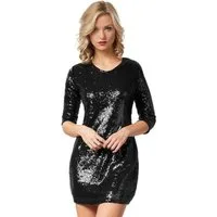 dressforfun Paillettenkleid Pailletten-Langarmkleid