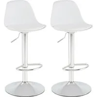 COSTWAY Barhocker (2er Set), drehbar 60-82cm höhenverstellbare Sitzhöhe gepolstert