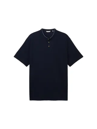 Tom Tailor - Plus Size - Poloshirt mit Stehkragen sky captain blue - Gr. - 5XL