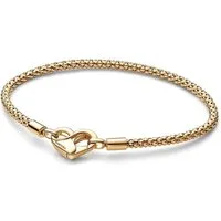 Pandora Edelstahlarmband PANDORA Moments Armband mit Herzverschluss, vergoldet