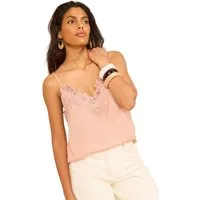 Love & Roses Trägertop Love & Roses Satin-Trägertop V-Ausschnitt, Petite (1-tlg)