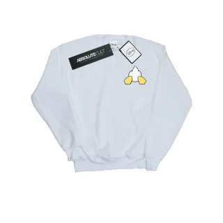 Disney - "Donald Duck Backside Breast Print" Sweatshirt für Damen (Weiß)