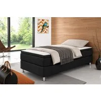 inter Boxspringbett Rahmen Boxbett mit 7-Zonen Taschenfederkern inkl. Topper (Komplettbett, 7 Zonen Tonnentaschenfederkernmatratze, 90 cm, 140 cm, 180 cm), Inklusive Topper, Tonnentaschenfederkern, Hoher Liegekomfort