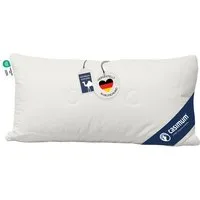 casimum 3-Kammer-Kopfkissen LUXUS Kamelhaar-Kissen 80x80, Kissen 40x80, hergestellt in Deutschland, Füllung: 100% Kamelhaar (Außenkammer), Bezug: 100 % Baumwolle, Seitenschläfer, Rückenschläfer, anschmiegsam & stützend, für Allergiker geeignet, atmun