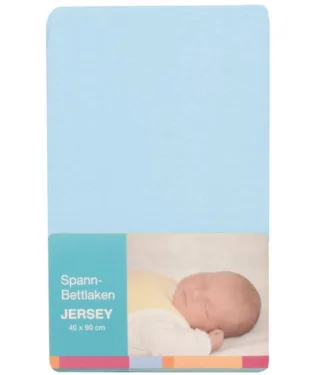Baby Plus Spannbettlaken Jersey hellblau 70x140cm