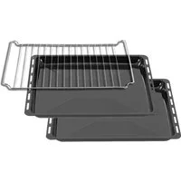 ICQN Backblech 45.5 x 37.5 x cm Backbleche & -Gitter Set, Emaille, (Doppelt Set mit Gitter, 3-St., mit Backofenrost), Kratzfest & Rostfrei
