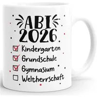 MoonWorks Tasse Kaffee-Tasse Abitur 2026 - Geschenk Abschluss Abiturienten - To Do, Keramik