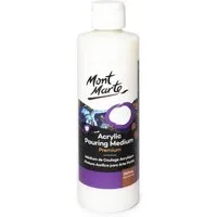 Mont Marte Bastelfarbe PREMIUM Pouring Medium, Acrylfarben Malmittel, in 240 ml oder 1 Liter, Vermischbar & auf Acrylfarben perfekt abgestimmt, für flüssige Farben