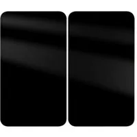 WENKO Herd-Abdeckplatte Universal Modell Schwarz, Glas, Kunststoff, (Set, 2 tlg), Herdabdeckung für alle Herdarten, kratzfest, mit rutschfesten Füßen