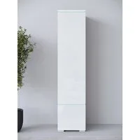 Home affaire Vitrine Vera, Höhe 130 cm, in verschiedenen Farbausführungen (1-St) LED-Beleuchtung, Türanschlag frei wählbar, stehend/hängend