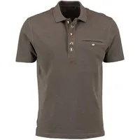 OS Trachten Poloshirt Esoqo Kurzarm Jagdshirt mit Stickereien auf der Knopfleiste