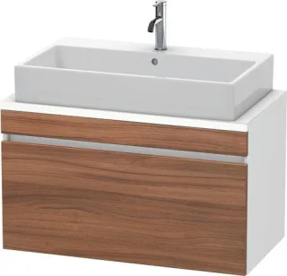 Duravit DuraStyle Konsolenwaschtischunterbau wandhängend Nussbaum & Weiß Matt 900x478x512 mm - DS530 DS530307918